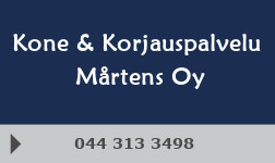 Kone & Korjauspalvelu Mårtens Oy logo